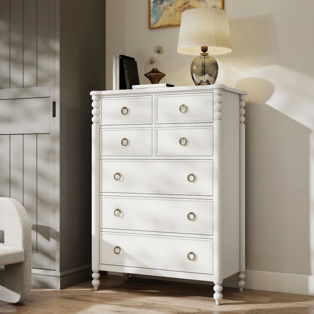 Avellune 5-Drawer Chest, White Finish