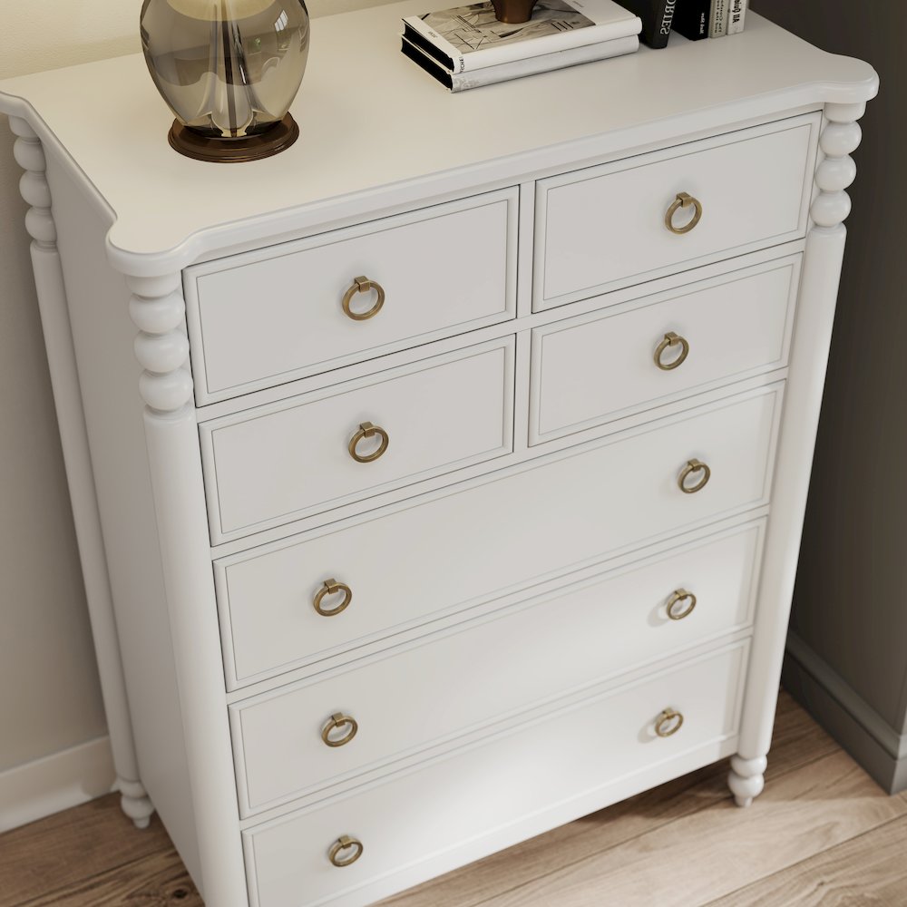 Avellune 5-Drawer Chest, White Finish