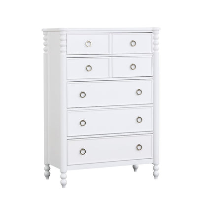 Avellune 5-Drawer Chest, White Finish