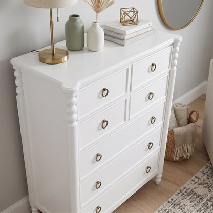 Avellune 5-Drawer Chest, White Finish