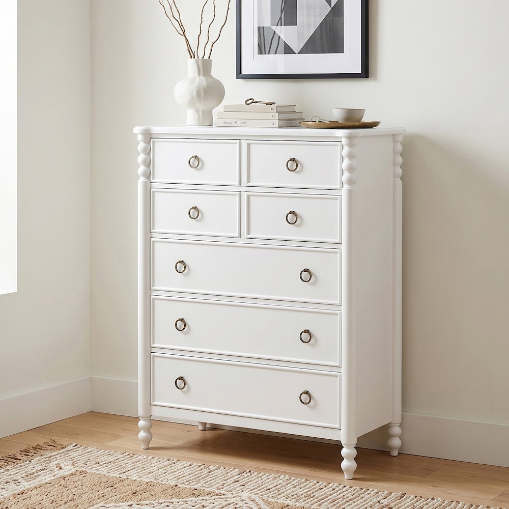 Avellune 5-Drawer Chest, White Finish