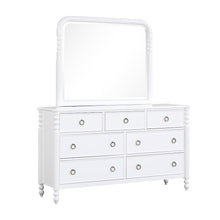 Avellune 7-Drawer Dresser with Mirror, White Finish