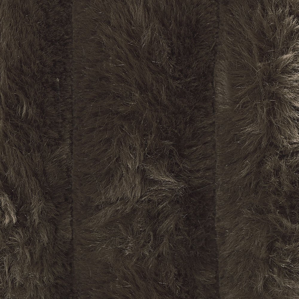 Solenne Oversized Ottoman with Jumbo Corduroy Upholstery, Chocolate