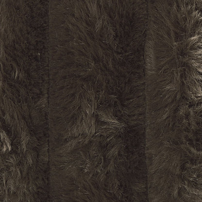 Solenne Oversized Ottoman with Jumbo Corduroy Upholstery, Chocolate