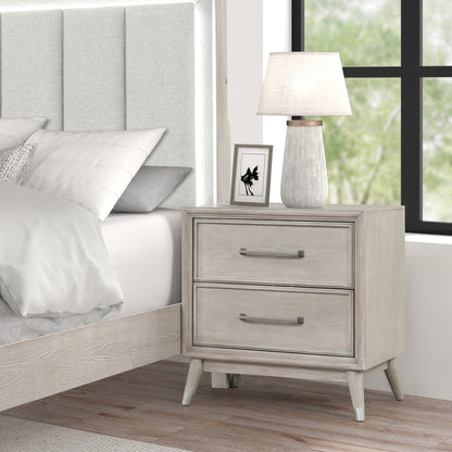 Seluna 5-Piece Bedroom Set with Touch LED Lighting, Gray Oak Finish, Queen