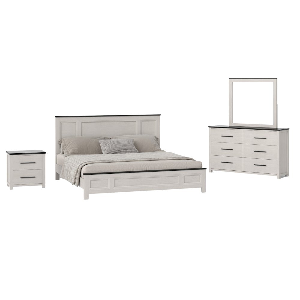 Realynn 4-Pc Bedroom Set, King Panel Bed, Dresser, Mirror, Nightstand
