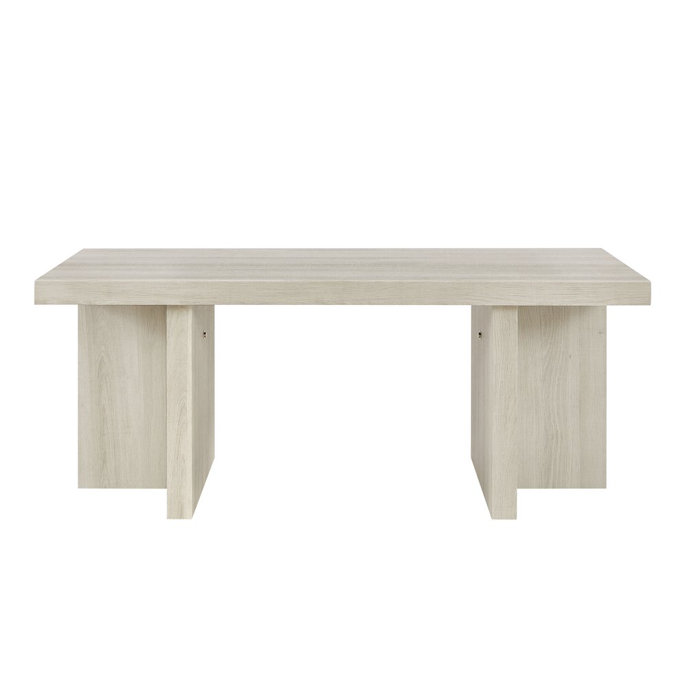 Mchome Contemporary Coffee Table, White Finish