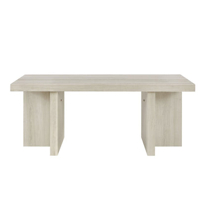 Mchome Contemporary Coffee Table, White Finish