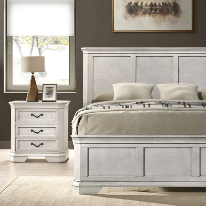 Maderne Wood Panel Bed with Dresser, Mirror, Nightstand, Queen