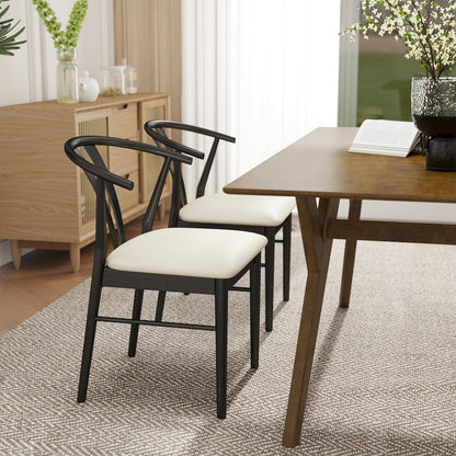 Lavin Wishbone Dining Chairs, Set of 2, Black