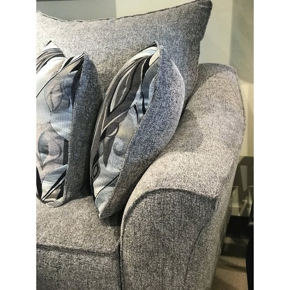 Camero Platinum Fabric Pillowback Sofa and Loveseat Set