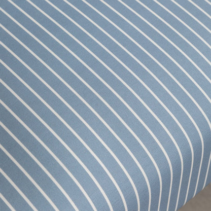 Botticelli Blue Stripe Upholstered Slipper Accent Chair