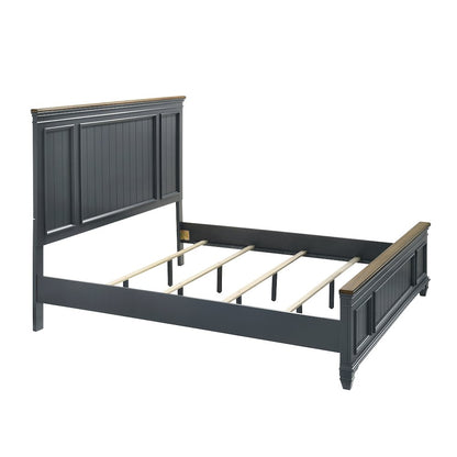 Clelane Wood Bedroom Set Panel King Bed and 2 Nightstands