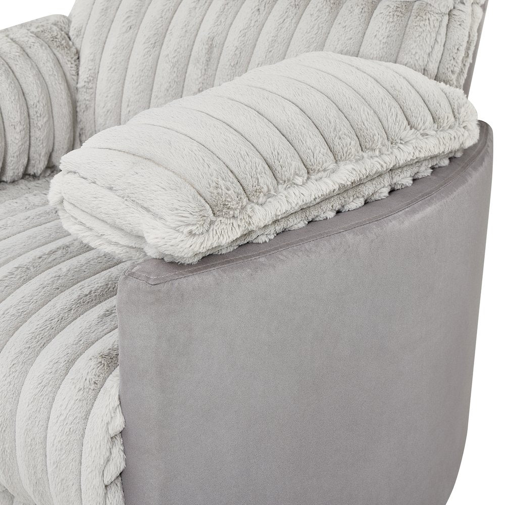 Bocaton Wide Wale Corduroy Upholstery Manual Recliner