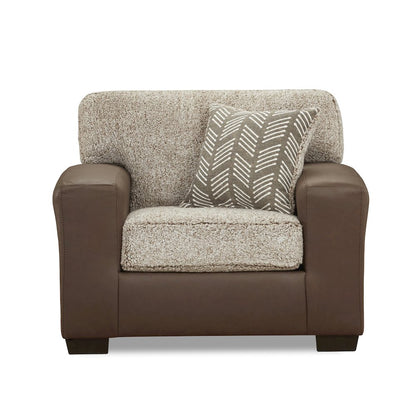 Marvella Living Room Chair with Chocolate Faux Leather