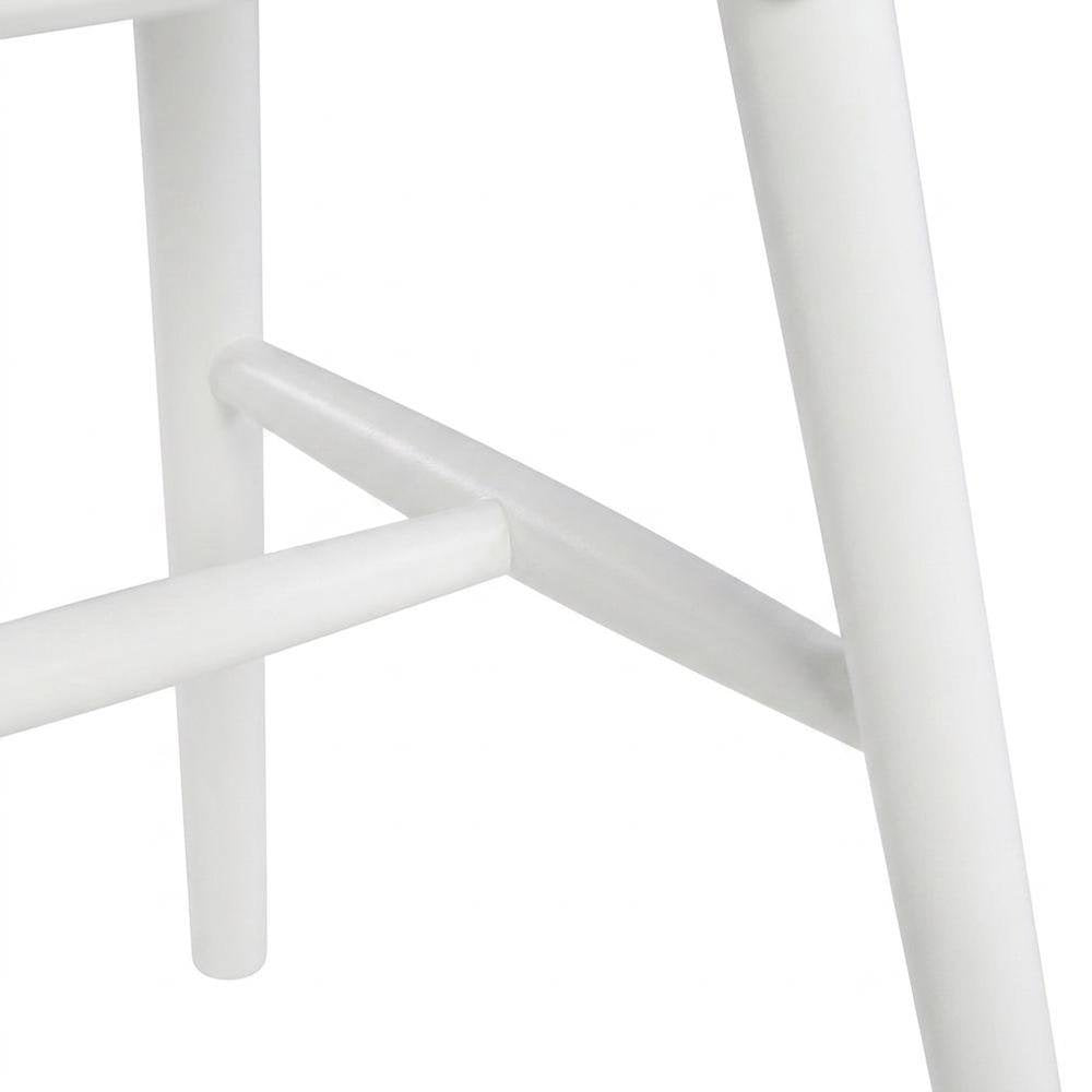 Wooden Spindle Back Windsor Dining Chairs, White, Set of 2