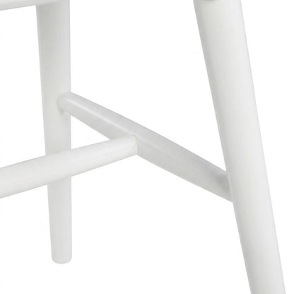 Wooden Spindle Back Windsor Dining Chairs, White, Set of 2