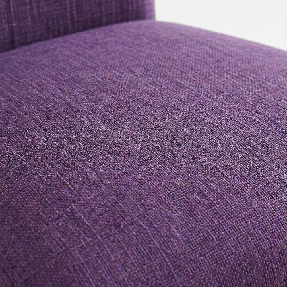Fabric Upholstered Dining Chairs with Nailhead Trim, Purple, Set of 2