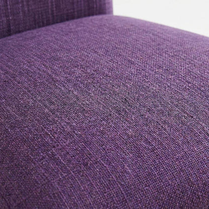 Fabric Upholstered Dining Chairs with Nailhead Trim, Purple, Set of 2