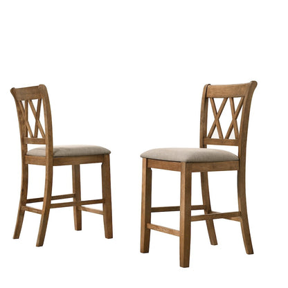 Windvale Fabric Upholstered Counter Height Dining Chairs, Set of 2
