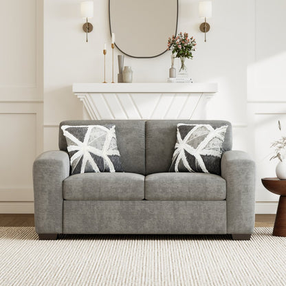 Arden Living Room Chenille Upholstered Loveseat, Posh Gray