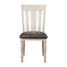 Upholstered Wood Dining Chair with Turned Legs for Dining Room, Beige, Set of 2