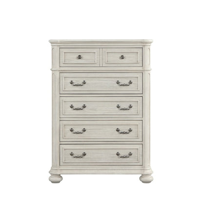 Nelson 5-Drawer Bedroom Chest with Flip-top, Antique White