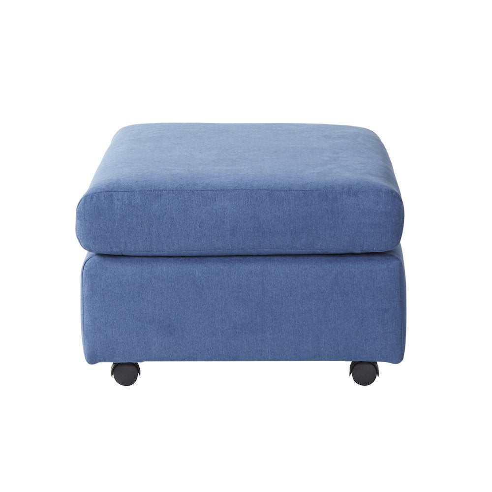 Enda Oversized Living Room Pillow Back Cuddler Arm Chair with Ottoman