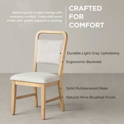 Arden Solid Wood Frame Dining Chairs, Set of 2