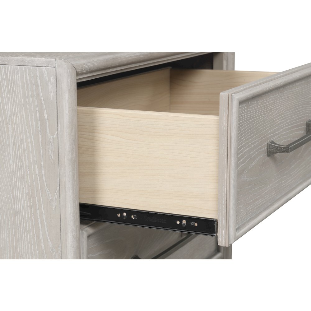 Seluna 6-Piece Bedroom Set with Touch LED Lighting, Gray Oak Finish, Queen