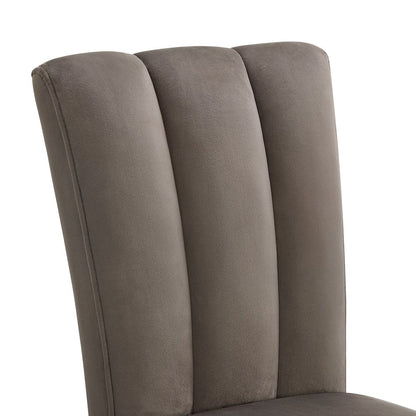 Strata Velvet Upholstered Dining Chairs, Set of 2, Chocolate