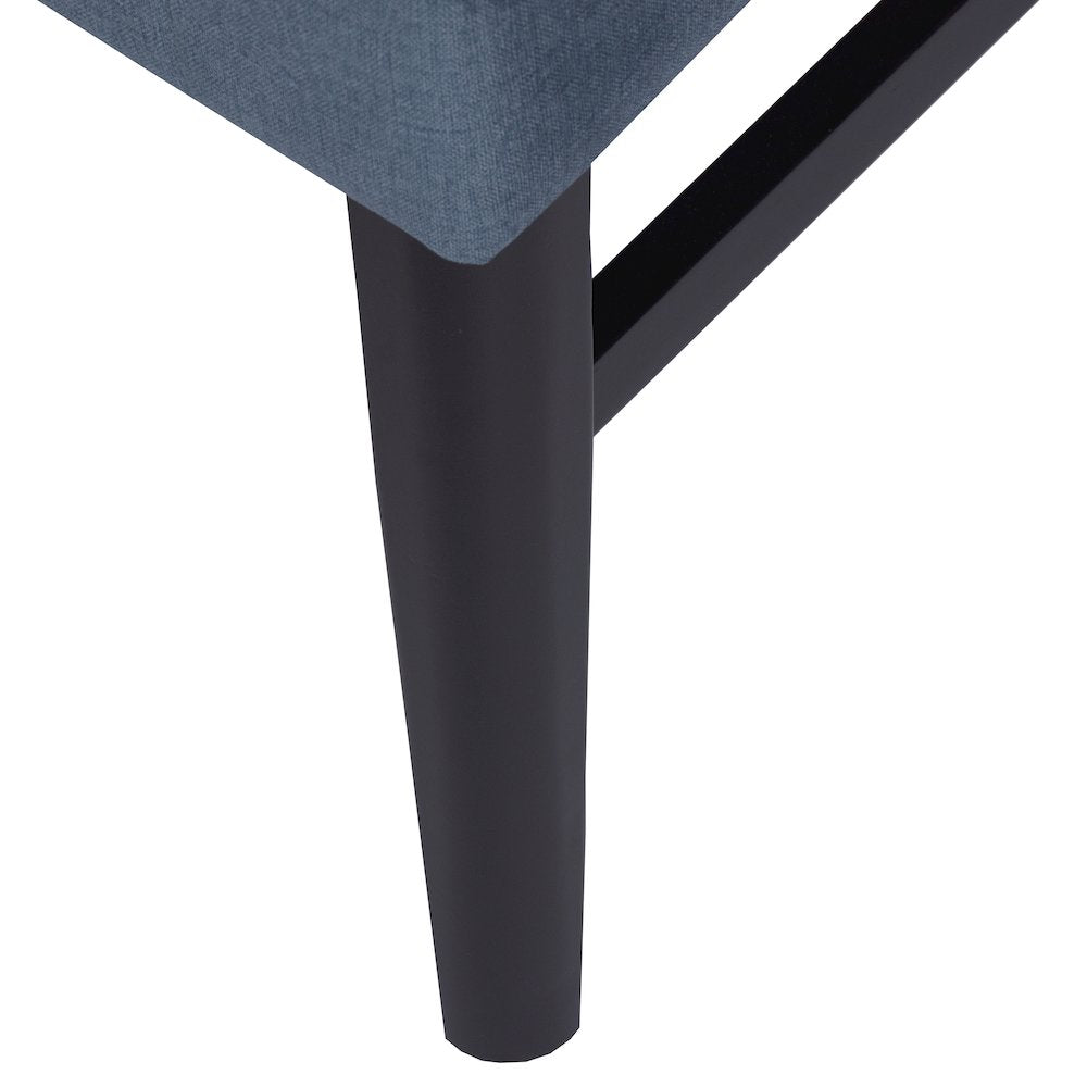 Butler 5-Piece Round Dining Set, Pedestal Dining Table with 4 Side Chairs, Blue