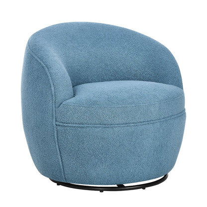 Galleria 360 Swivel Teddy Sherpa Barrel Chair, Blue