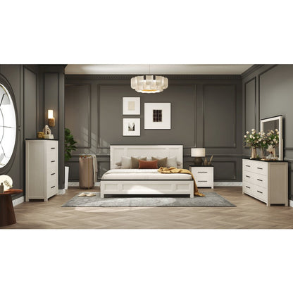 Realynn 5-Pc Bedroom Set, King Panel Bed, Dresser, Mirror, Chest, Nightstand