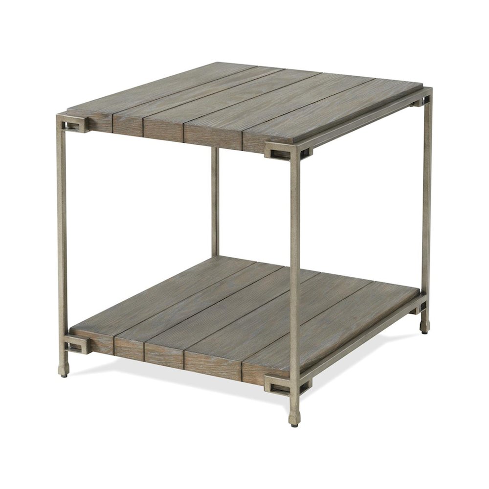 Corbeta 3Pc Wood Living Room Coffee Table and 2 End Tables Set, Aged Graphite