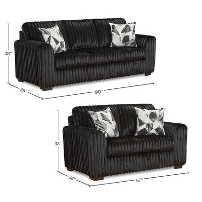Nolan Contemporary Upholstered Chair, Lush Black