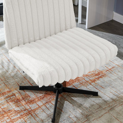 Blynn Adjustable Swivel Criss Cross Chair, Office Chair Vanity Chair