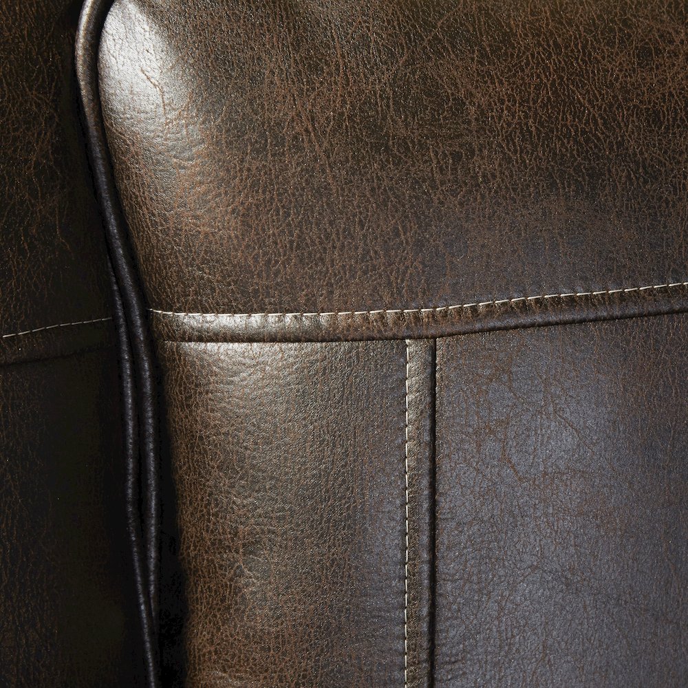 Leinster Faux Leather Upholstered Nailhead Chair in Espresso