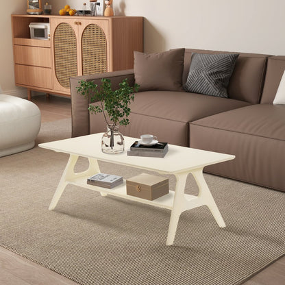 3-Piece Coffee Table Set, Coffee Table and Two End Tables, Off-White Finish