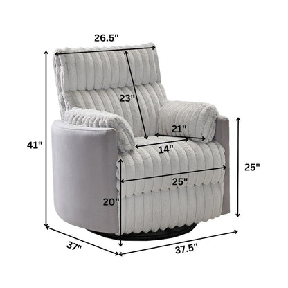 Bocaton Wide Wale Corduroy Upholstery Manual Recliner