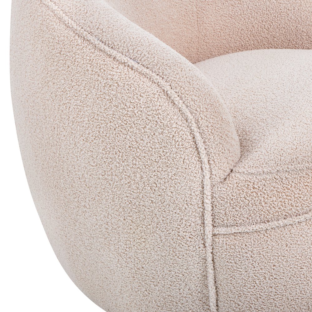 Galleria 360 Swivel Teddy Sherpa Barrel Chair, Beige
