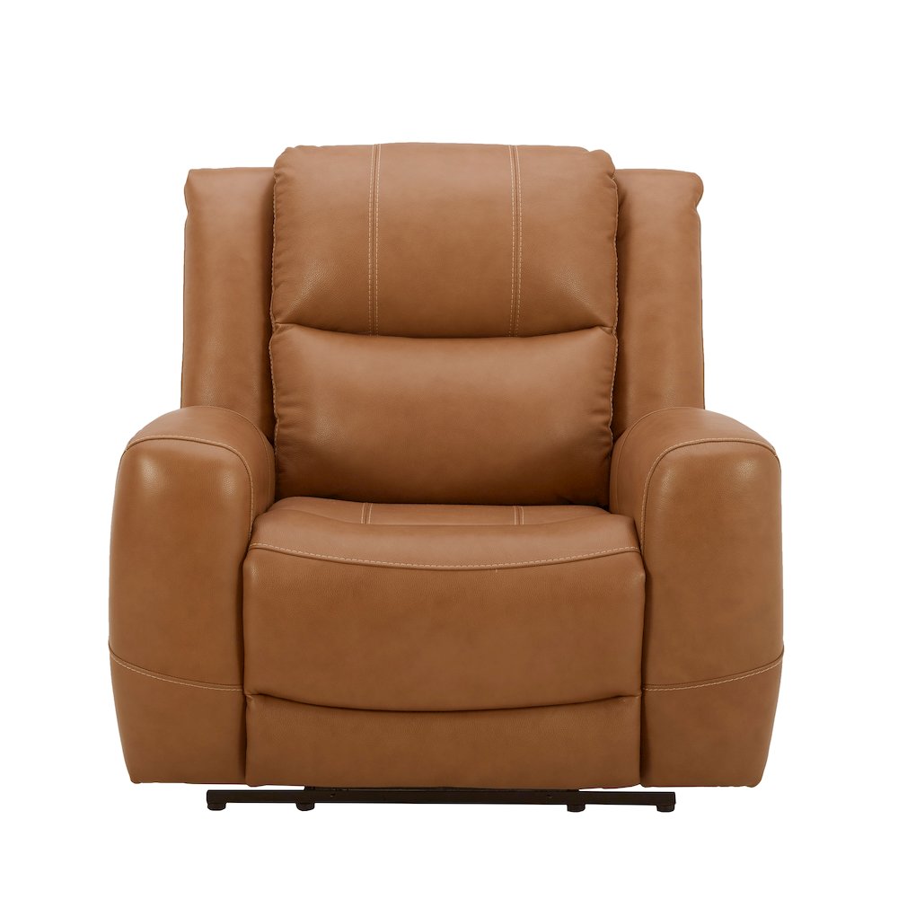 Cozura Leather Power Recliner, Silverado Butternut