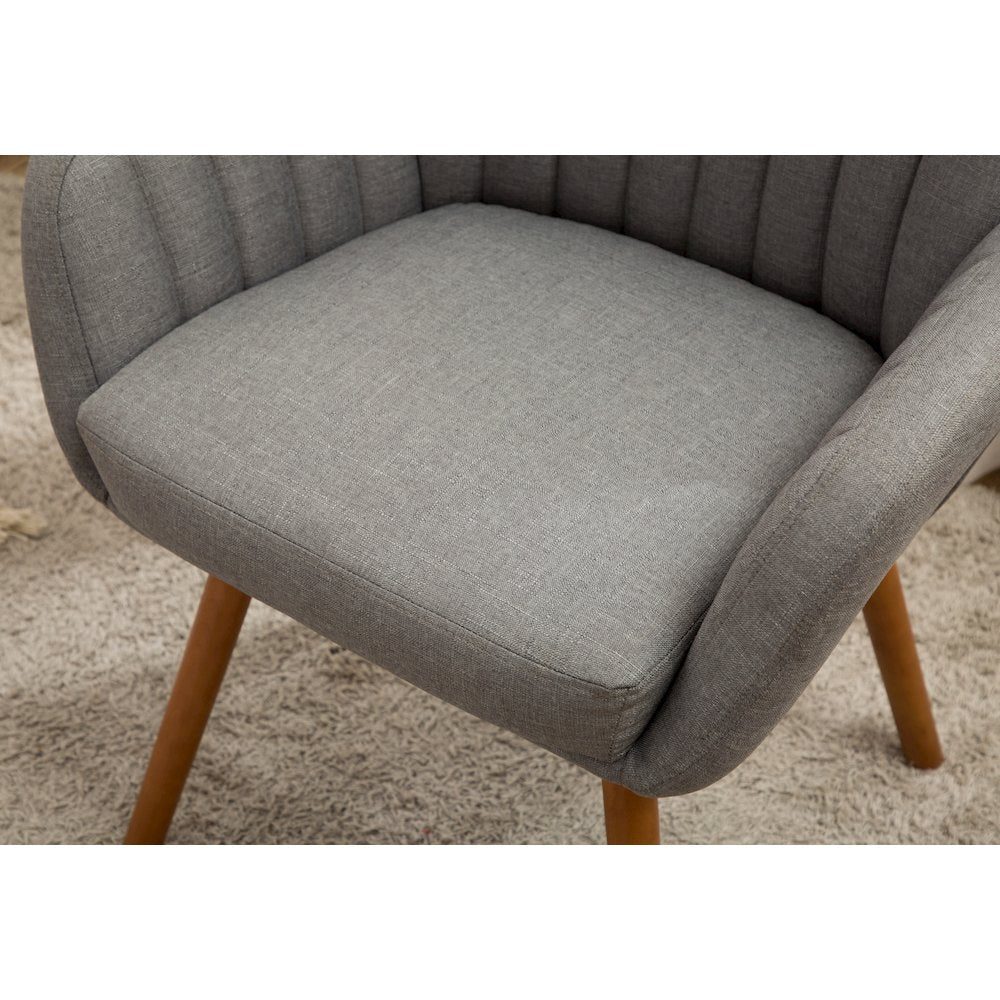 Tuchico Contemporary Fabric Accent Chair, Gray