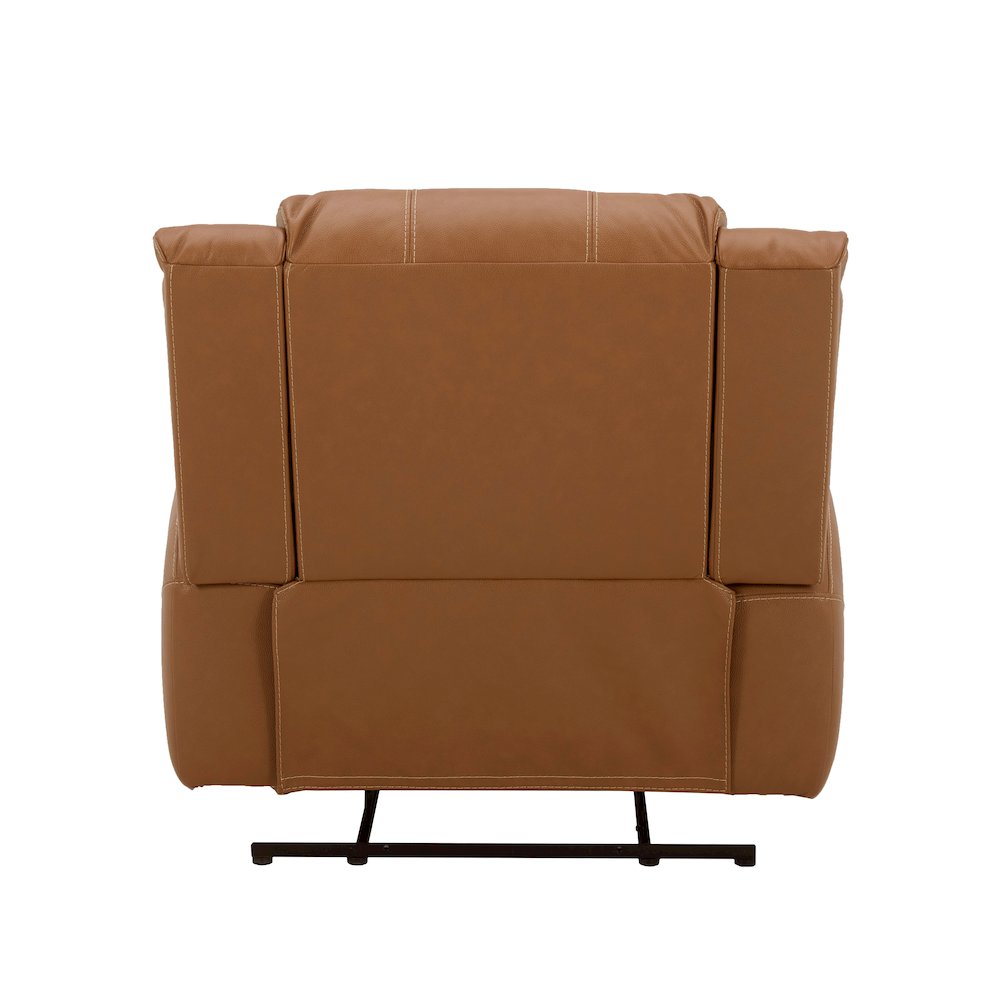 Cozura Leather Power Recliner, Silverado Butternut