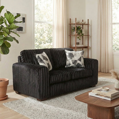 Nolan Contemporary Upholstered Chair, Lush Black