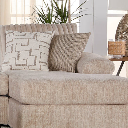 Nason Wide Wale Corduroy Sofa Chaise with Armchair, Parchment