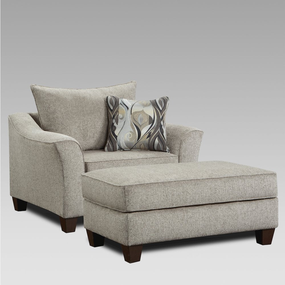 Camero Platinum Fabric 4-Piece Living Room Set