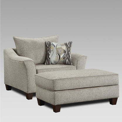 Camero Platinum Fabric 4-Piece Living Room Set