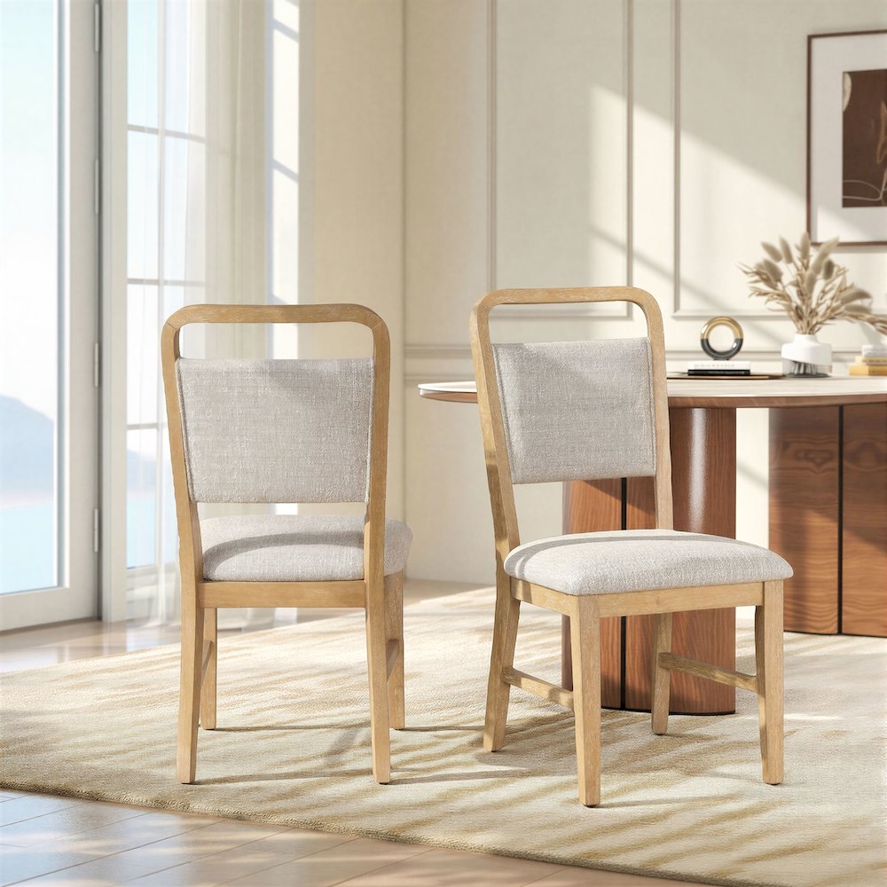 Arden Solid Wood Frame Dining Chairs, Set of 2