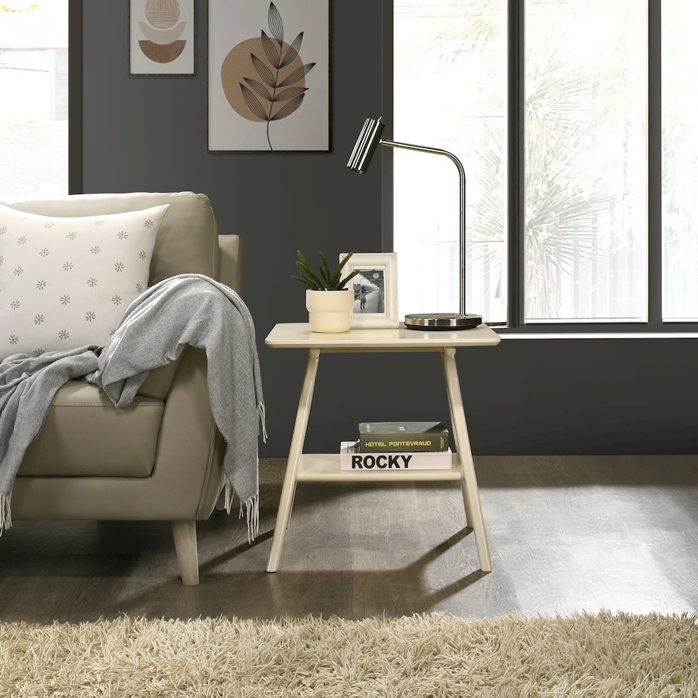 3-Piece Coffee Table Set, Coffee Table and Two End Tables, Off-White Finish